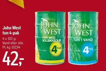 Føtex John West tun 4-pak tilbud