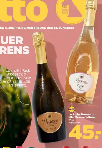 Netto Le Arche Prosecco eller Prosecco Rosé tilbud