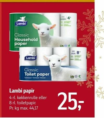 Føtex Lambi papir tilbud