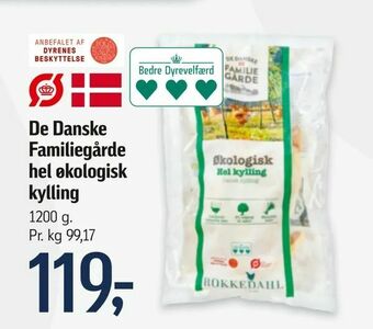 Føtex De Danske Familiegårde hel økologisk kylling tilbud