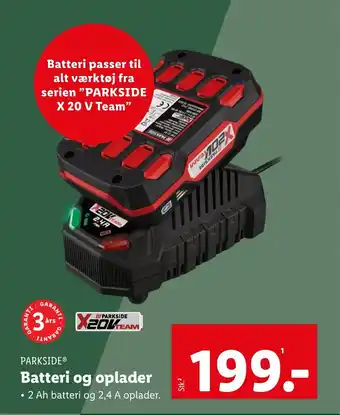Batteri og oplader