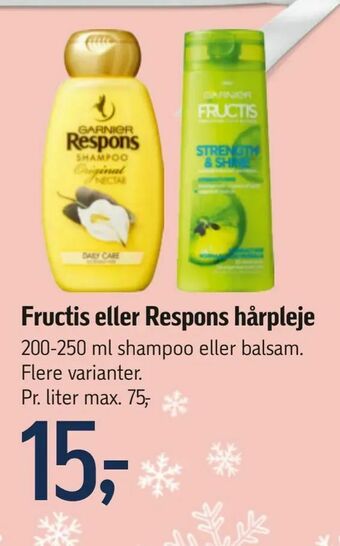 Føtex Fructis eller Respons hårpleje tilbud