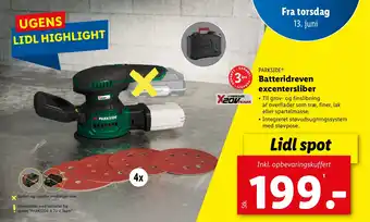 Lidl Batteridreven excentersliber tilbud