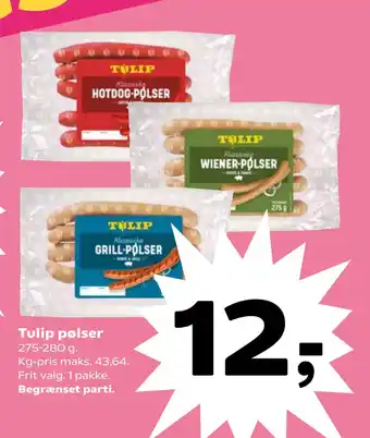 SuperBrugsen Tulip pølser tilbud