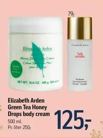 Føtex Elizabeth Arden Green Tea Honey Drops body cream tilbud