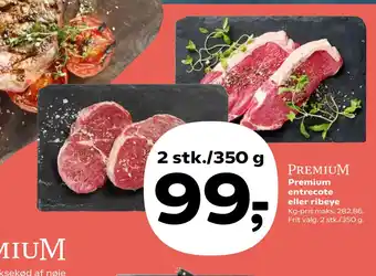 SuperBrugsen Premium entrecote eller ribeye tilbud