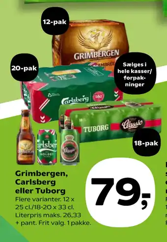 Kvickly Grimbergen, Carlsberg eller Tuborg tilbud