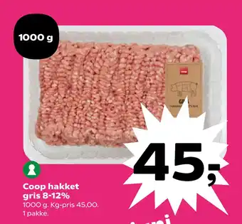 Kvickly Coop hakket gris 8-12% tilbud