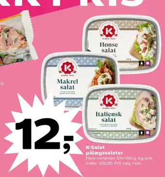 Kvickly K-Salat pålægssalater tilbud