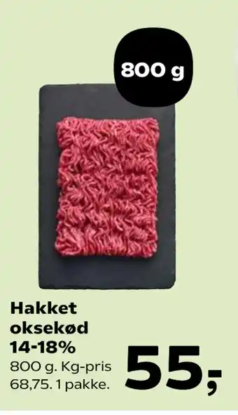 Kvickly Hakket oksekød 14-18% tilbud