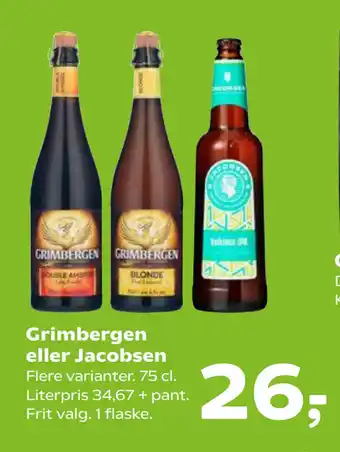 Kvickly Grimbergen eller Jacobsen tilbud