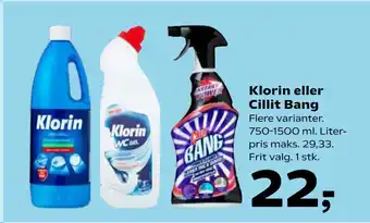 Klorin eller Cillit Bang