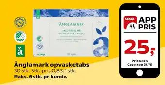 Kvickly Änglamark opvasketabs tilbud