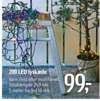 Føtex 200 LED lyskæde tilbud