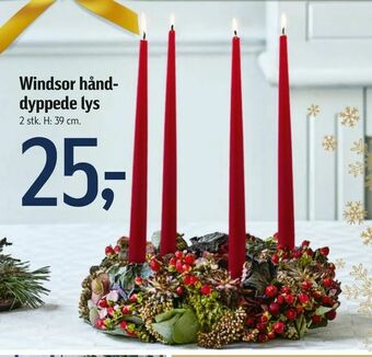 Føtex Windsor hånddyppede lys tilbud