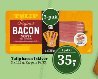 Dagli'Brugsen Tulip bacon i skiver tilbud