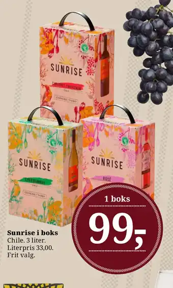 Dagli'Brugsen Sunrise i boks tilbud