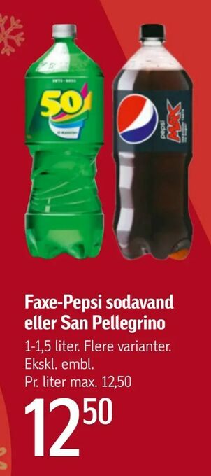 Føtex Faxe-Pepsi sodavand eller San Pellegrino tilbud
