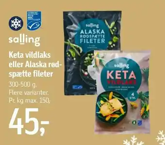 Føtex Keta vildlaks eller Alaska rød spætte fileter tilbud