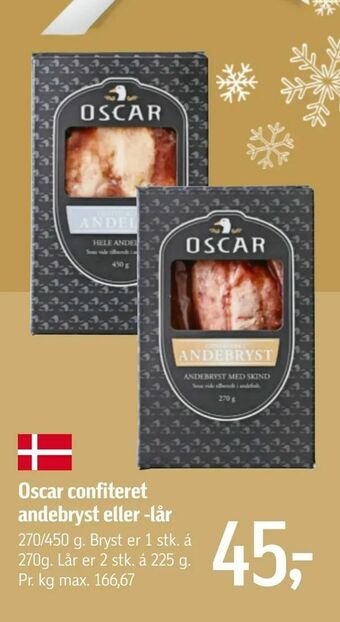 Føtex Oscar confiteret andebryst eller -lår tilbud