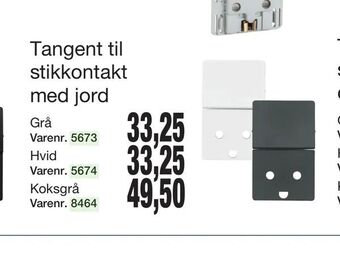 Harald Nyborg Tangent til stikkontakt med jord tilbud