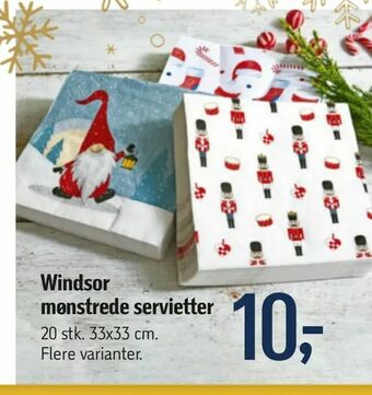 Føtex Windsor mønstrede servietter tilbud
