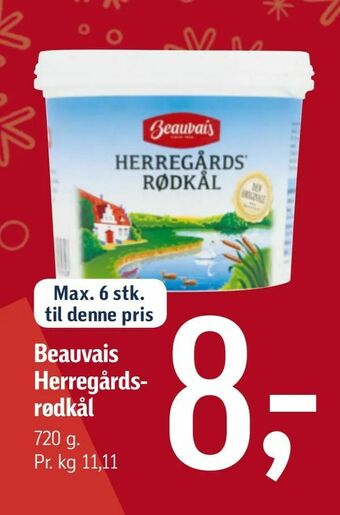 Føtex Beauvais Herregårds rødkål tilbud