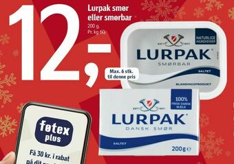 Føtex Lurpak smør eller smørbar tilbud
