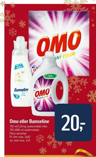 Føtex Omo eller Bamseline tilbud