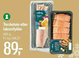 Føtex Torskeloin eller laksestykke tilbud