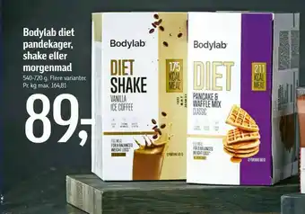 Føtex Bodylab diet pandekager, shake eller morgenmad tilbud