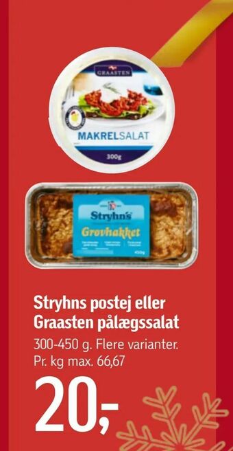 Føtex Stryhns postej eller Graasten pålægssalat tilbud