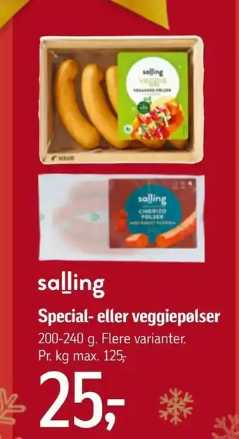 Føtex Special- eller veggiepølser tilbud