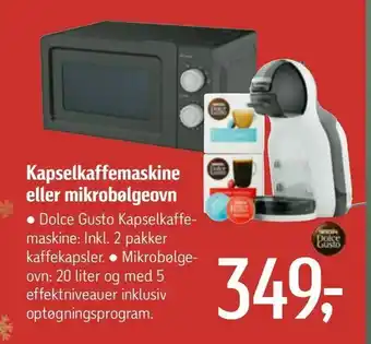 Føtex Kapselkaffemaskine eller mikrobølgeovn tilbud