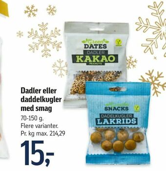 Dadler eller daddelkugler med smag
