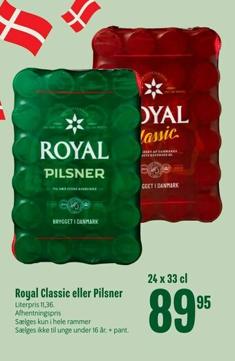 Min Købmand Royal Classic eller Pilsner tilbud