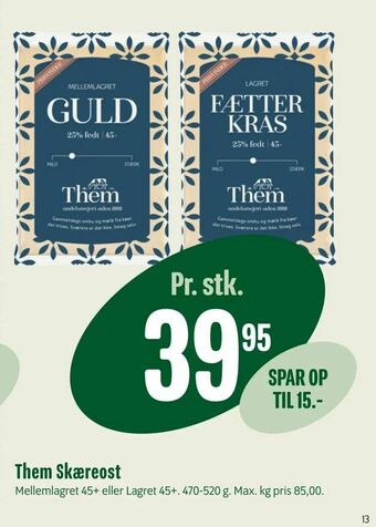 Min Købmand Them Skæreost tilbud