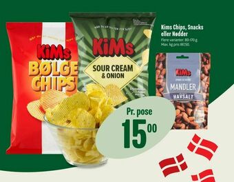 Min Købmand Kims Chips, Snacks eller Nødder tilbud