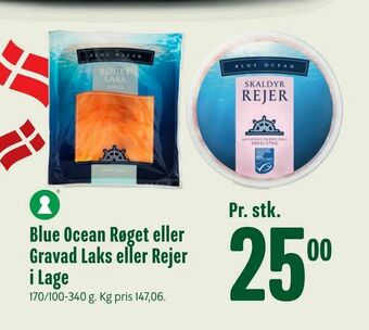 Min Købmand Blue Ocean Røget eller Gravad Laks eller Rejer i Lage tilbud