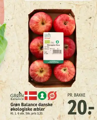 SPAR Grøn Balance danske økologiske æbler tilbud