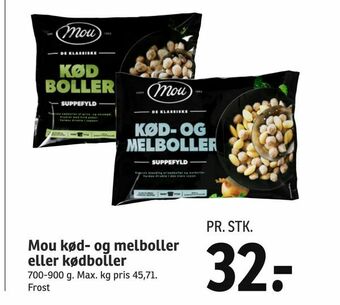 SPAR Mou kød- og melboller eller kødboller tilbud