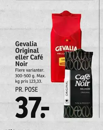 SPAR Gevalia Original eller Café Noir tilbud
