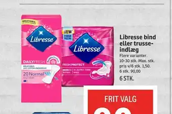 SPAR Libresse bind eller trusse indlæg tilbud