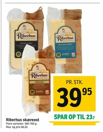 SPAR Riberhus skæreost tilbud