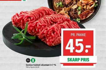 SPAR Gestus hakket oksekød 4-7 % tilbud