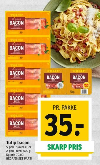SPAR Tulip bacon tilbud