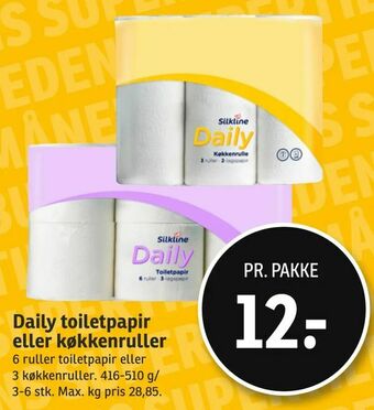 SPAR Daily toiletpapir eller køkkenruller tilbud