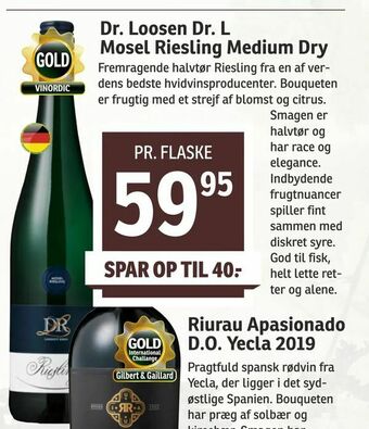 SPAR Dr. Loosen Dr. L Mosel Riesling Medium Dry tilbud