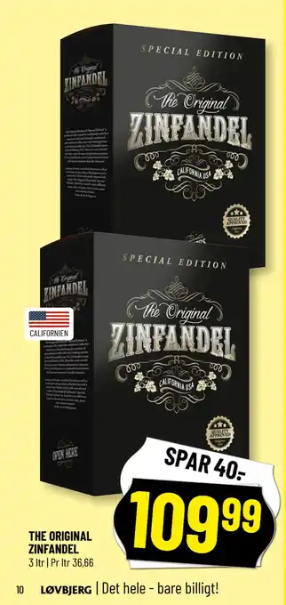 Løvbjerg THE ORIGINAL ZINFANDEL tilbud