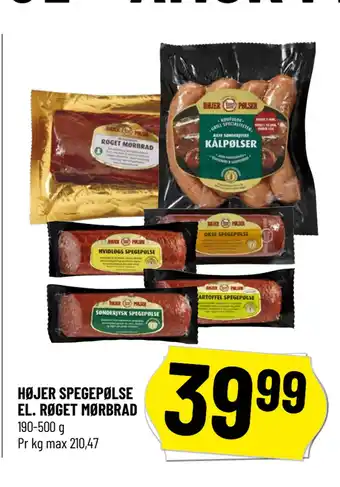 Løvbjerg HØJER SPEGEPØLSE EL. RØGET MØRBRAD tilbud